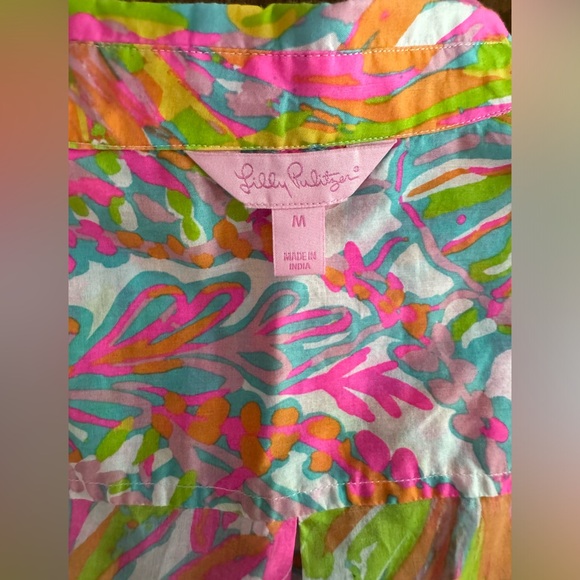 Lilly Pulitzer Jupiter Island Tunic SZ M Scuba To Cuba - Picture 14 of 16